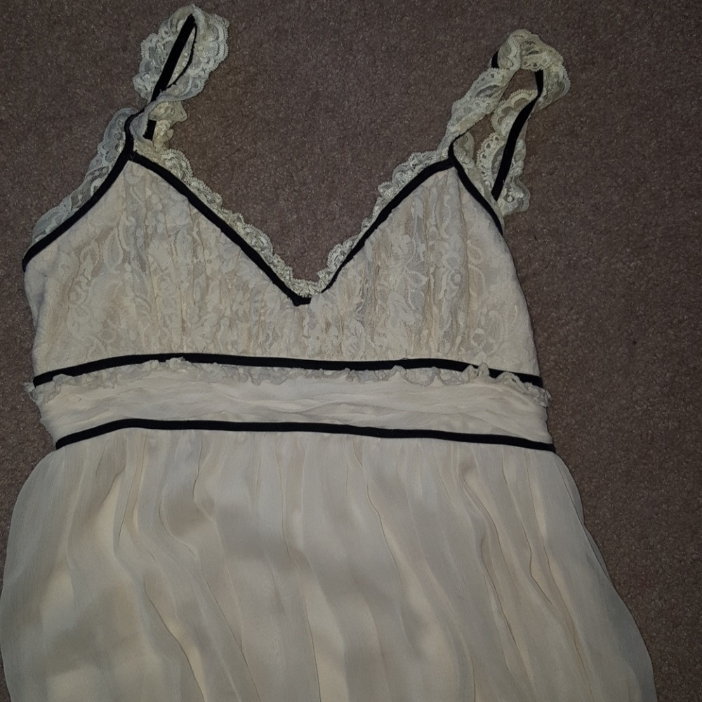Forever 21 cream and black dress